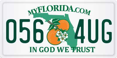 FL license plate 0564UG