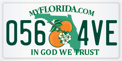 FL license plate 0564VE