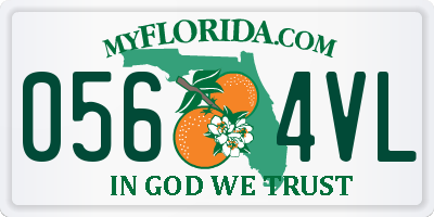 FL license plate 0564VL
