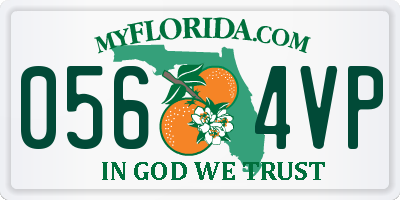 FL license plate 0564VP