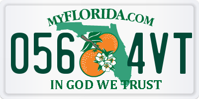 FL license plate 0564VT