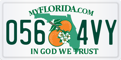 FL license plate 0564VY
