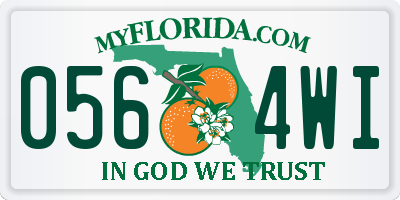 FL license plate 0564WI