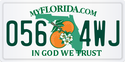 FL license plate 0564WJ