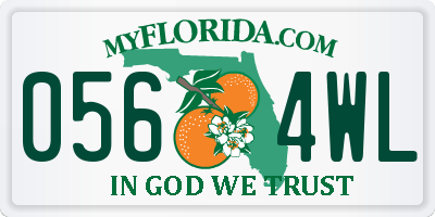FL license plate 0564WL