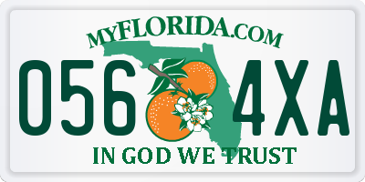 FL license plate 0564XA