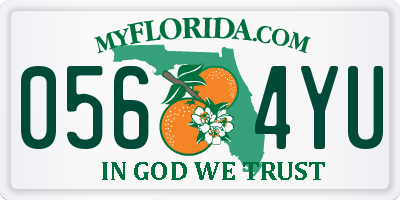 FL license plate 0564YU