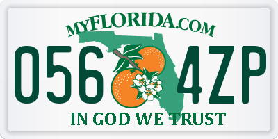 FL license plate 0564ZP