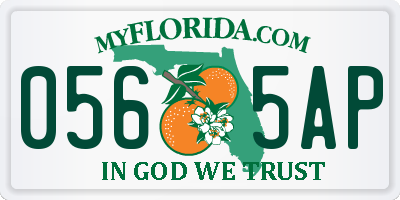 FL license plate 0565AP