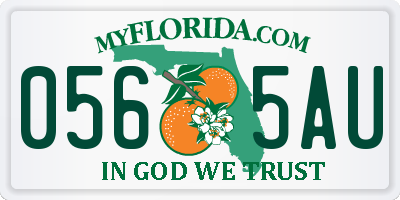FL license plate 0565AU