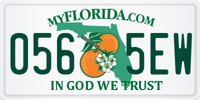 FL license plate 0565EW