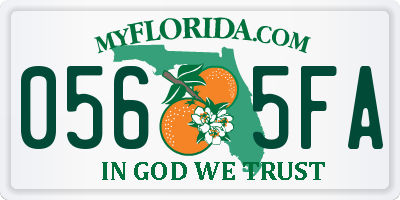 FL license plate 0565FA