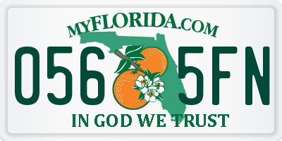 FL license plate 0565FN