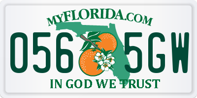 FL license plate 0565GW