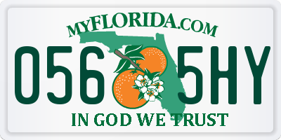 FL license plate 0565HY