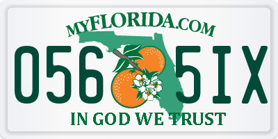 FL license plate 0565IX