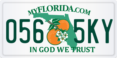 FL license plate 0565KY