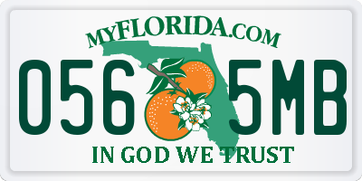 FL license plate 0565MB