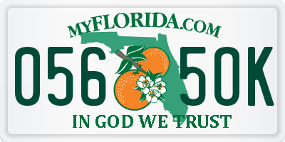 FL license plate 0565OK