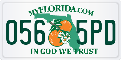 FL license plate 0565PD