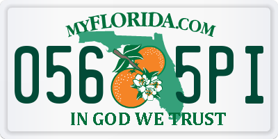 FL license plate 0565PI