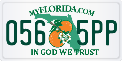 FL license plate 0565PP