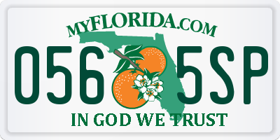 FL license plate 0565SP