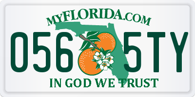 FL license plate 0565TY
