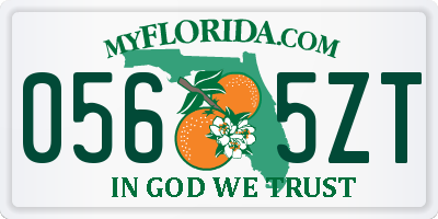 FL license plate 0565ZT