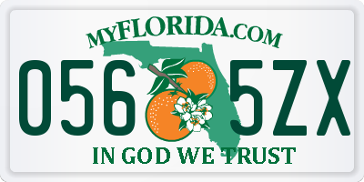 FL license plate 0565ZX