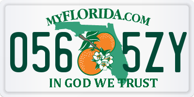 FL license plate 0565ZY