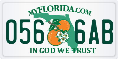 FL license plate 0566AB