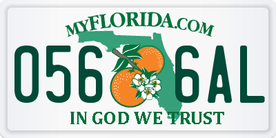 FL license plate 0566AL