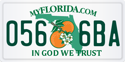 FL license plate 0566BA