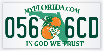 FL license plate 0566CD