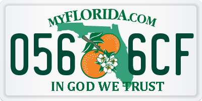 FL license plate 0566CF