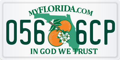 FL license plate 0566CP