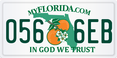 FL license plate 0566EB