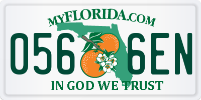 FL license plate 0566EN