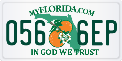 FL license plate 0566EP