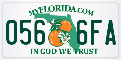 FL license plate 0566FA