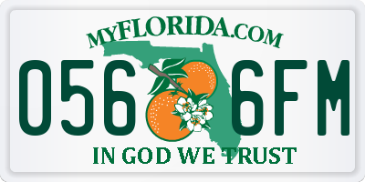 FL license plate 0566FM
