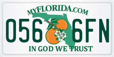 FL license plate 0566FN