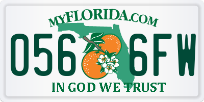 FL license plate 0566FW