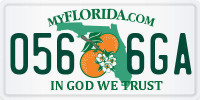 FL license plate 0566GA