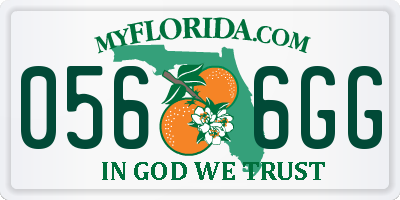 FL license plate 0566GG