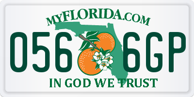 FL license plate 0566GP