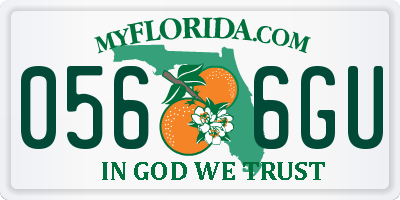 FL license plate 0566GU