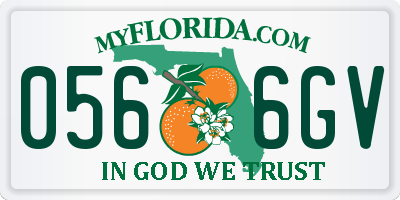 FL license plate 0566GV