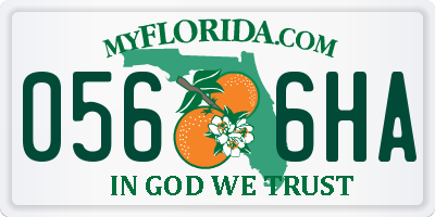 FL license plate 0566HA